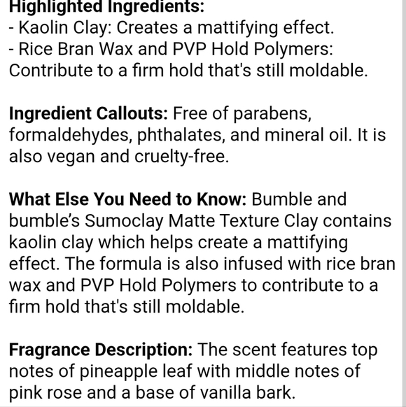 NIB BUMBLE & BUMBLE SUMO CLAY MATTE TEXTURE CLAY - Picture 6 of 16